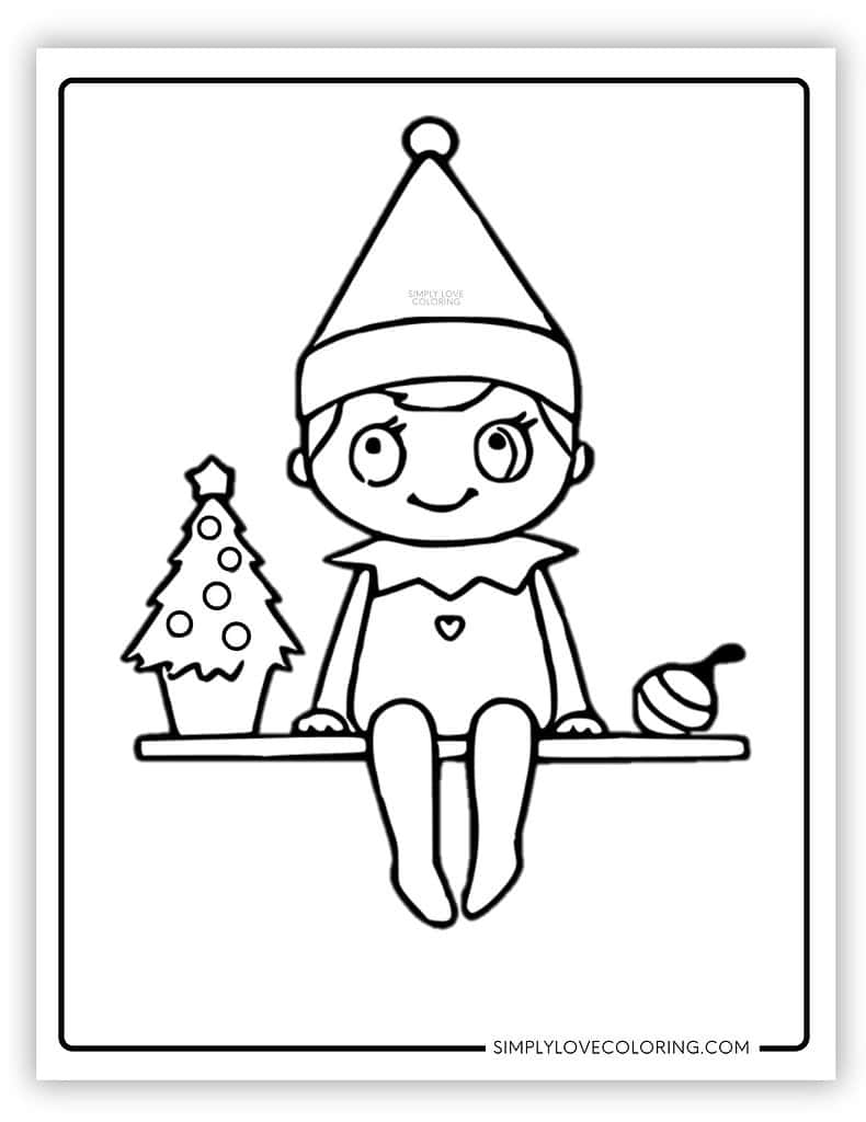 elf on the shelf coloring pages (free pdf printables) - simply